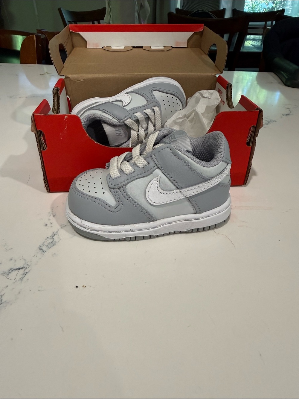 Brand New Toddler Grey and White Athletic Sneakers - Brand: